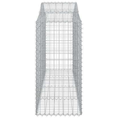 Paniers à gabions arqués 30 pcs 200x50x100/120 cm fer galvanisé