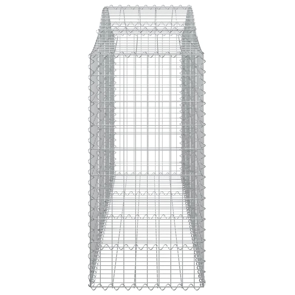 Paniers à gabions arqués 6 pcs 200x50x120/140 cm Fer galvanisé