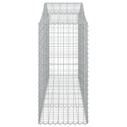 Paniers à gabions arqués 6 pcs 200x50x120/140 cm Fer galvanisé