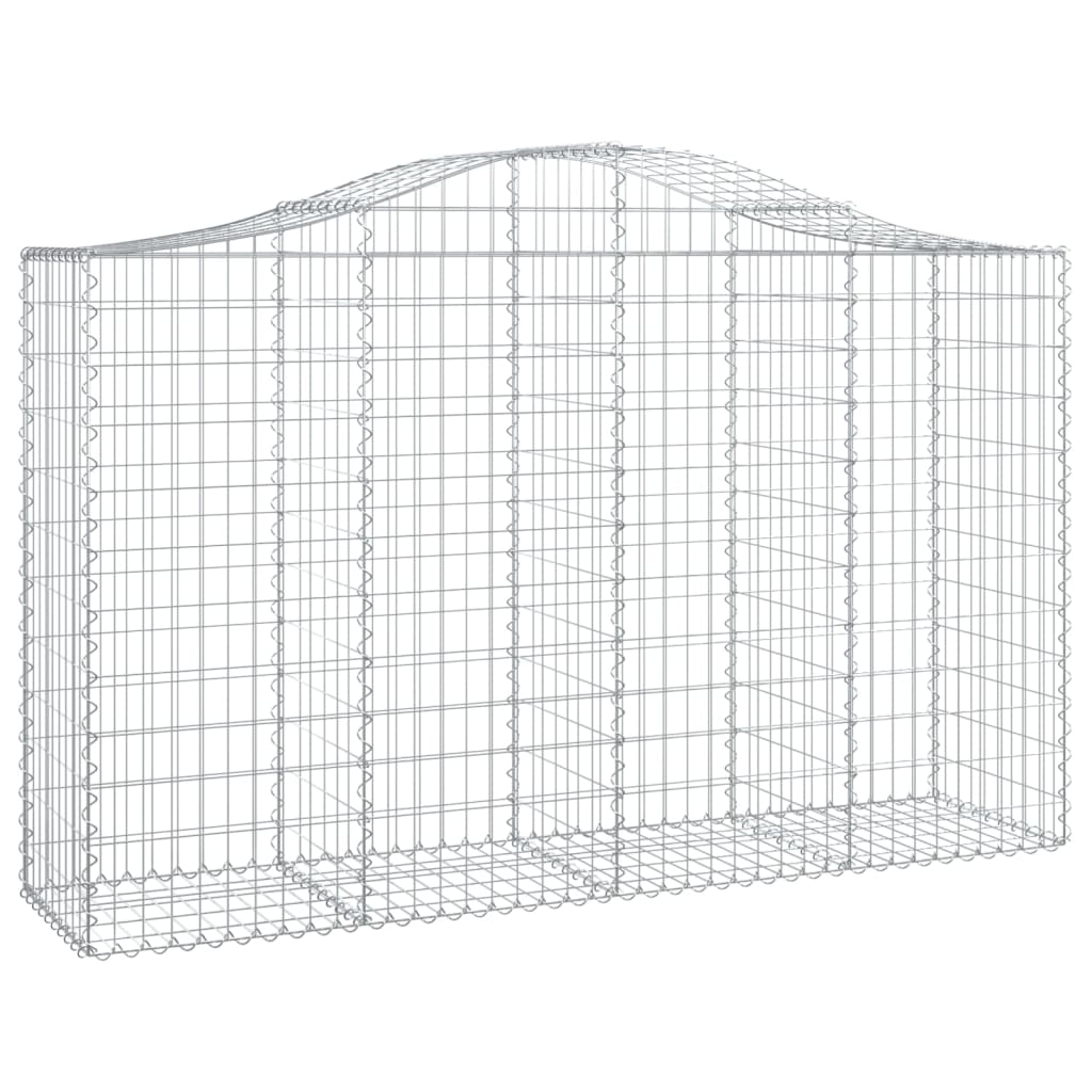 Paniers à gabions arqués 11 pcs 200x50x120/140 cm Fer galvanisé