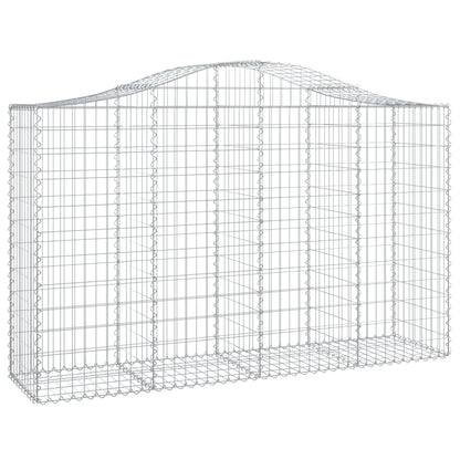 Paniers à gabions arqués 11 pcs 200x50x120/140 cm Fer galvanisé