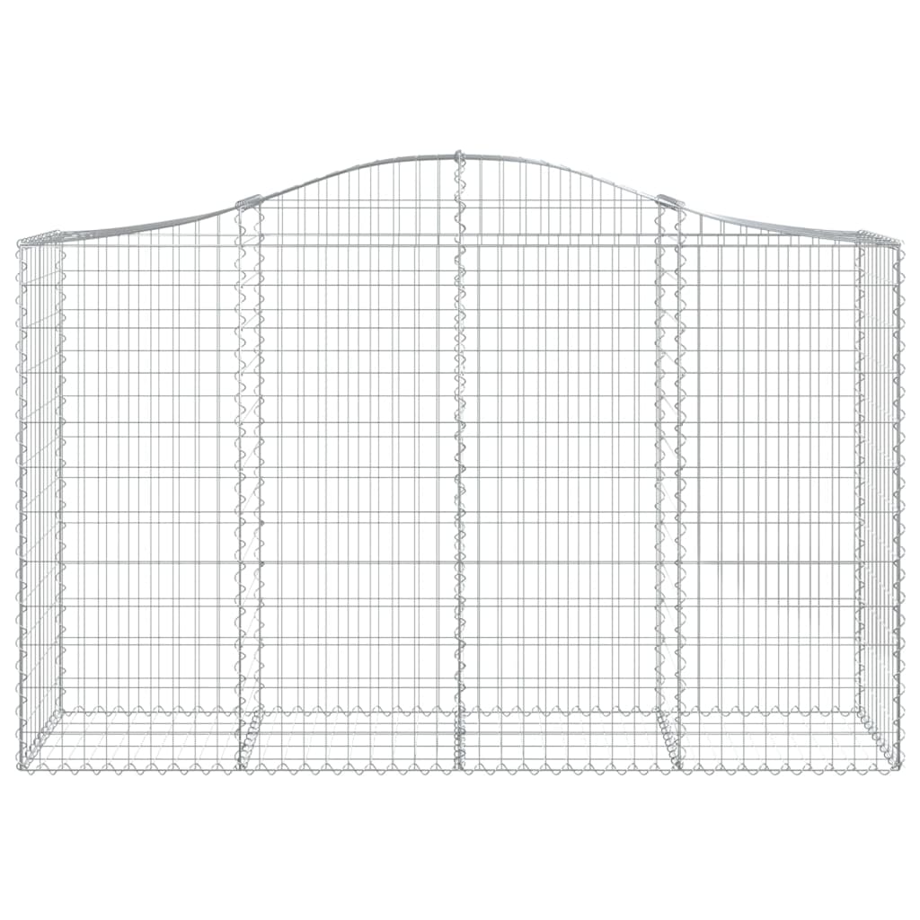 Paniers à gabions arqués 11 pcs 200x50x120/140 cm Fer galvanisé