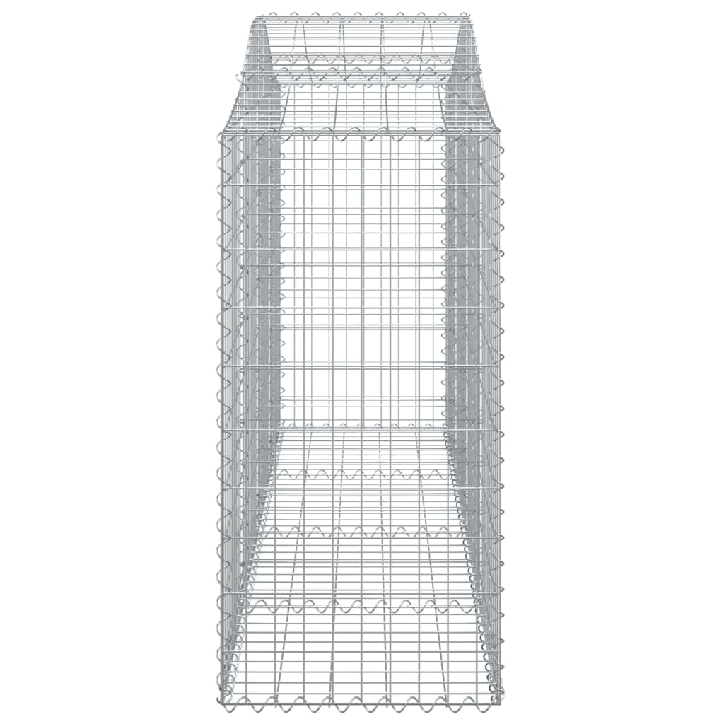 Paniers à gabions arqués 11 pcs 200x50x120/140 cm Fer galvanisé