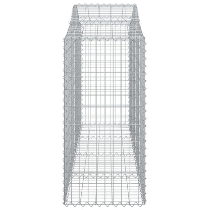 Paniers à gabions arqués 11 pcs 200x50x120/140 cm Fer galvanisé