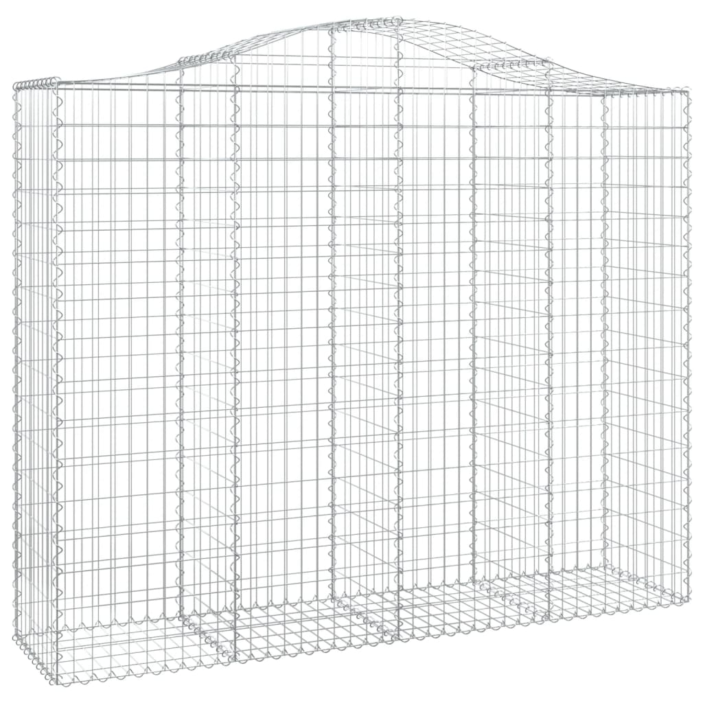 Paniers à gabions arqués 3 pcs 200x50x160/180 cm Fer galvanisé