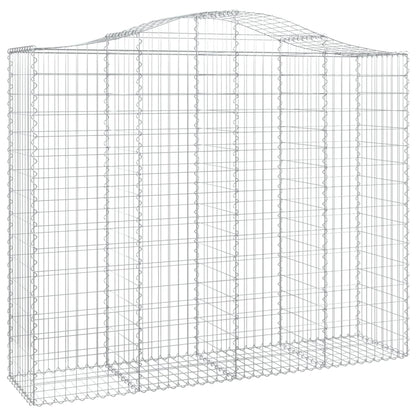 Paniers à gabions arqués 3 pcs 200x50x160/180 cm Fer galvanisé