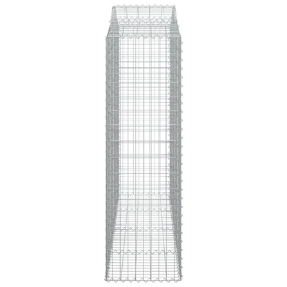 Paniers à gabions arqués 3 pcs 200x50x160/180 cm Fer galvanisé
