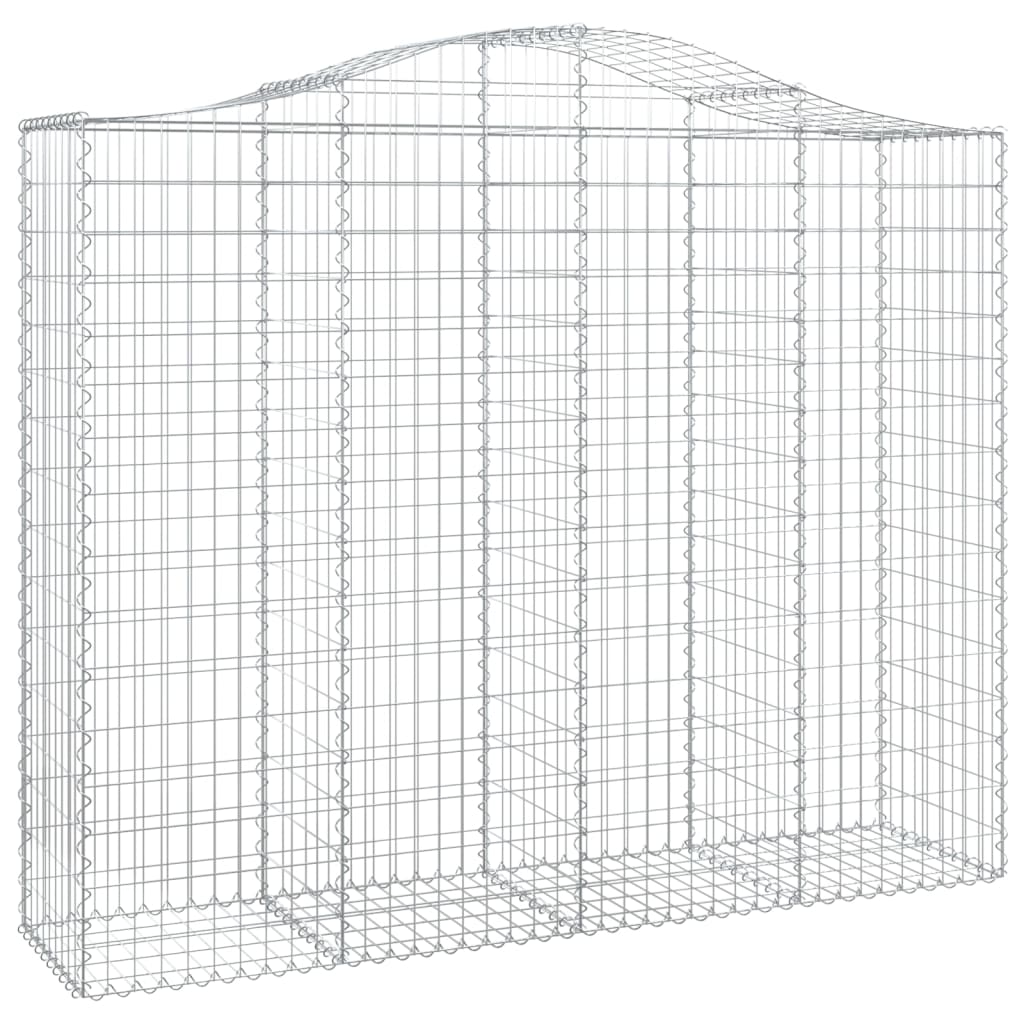 Paniers à gabions arqués 6 pcs 200x50x160/180 cm Fer galvanisé
