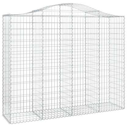 Paniers à gabions arqués 6 pcs 200x50x160/180 cm Fer galvanisé