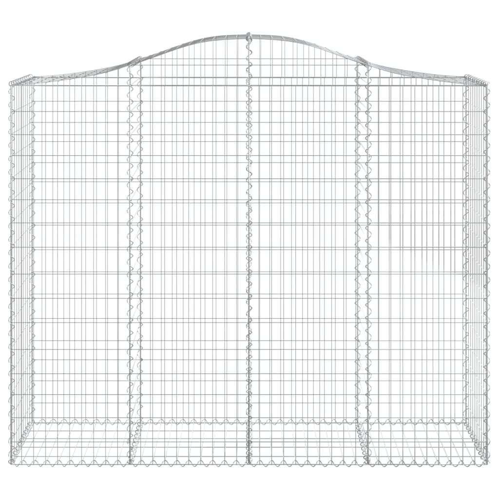 Paniers à gabions arqués 6 pcs 200x50x160/180 cm Fer galvanisé