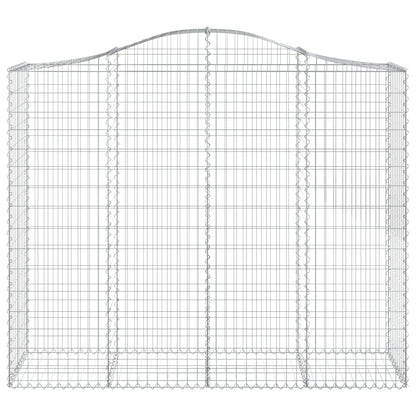 Paniers à gabions arqués 6 pcs 200x50x160/180 cm Fer galvanisé