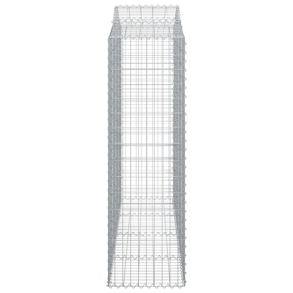 Paniers à gabions arqués 6 pcs 200x50x160/180 cm Fer galvanisé