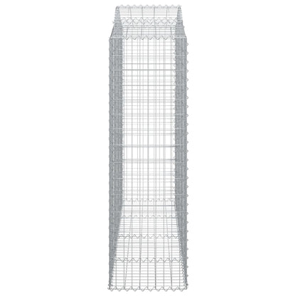 Paniers à gabions arqués 6 pcs 200x50x160/180 cm Fer galvanisé