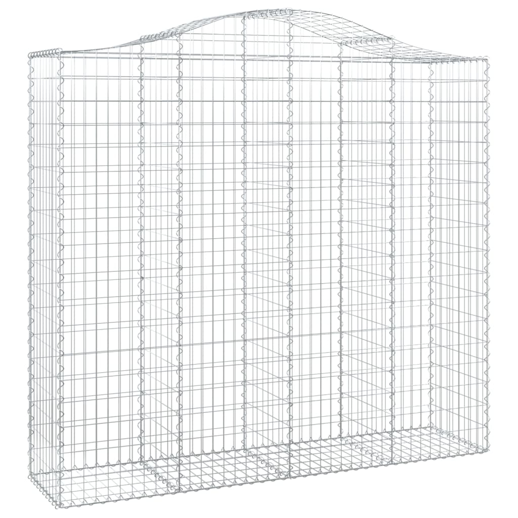 Paniers à gabions arqués 8 pcs 200x50x180/200 cm Fer galvanisé