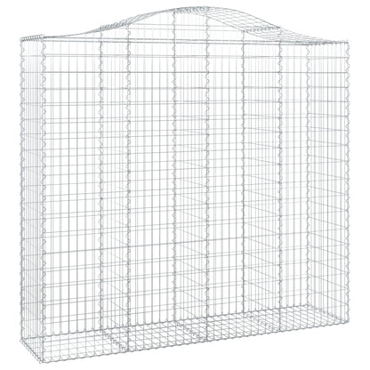 Paniers à gabions arqués 8 pcs 200x50x180/200 cm Fer galvanisé