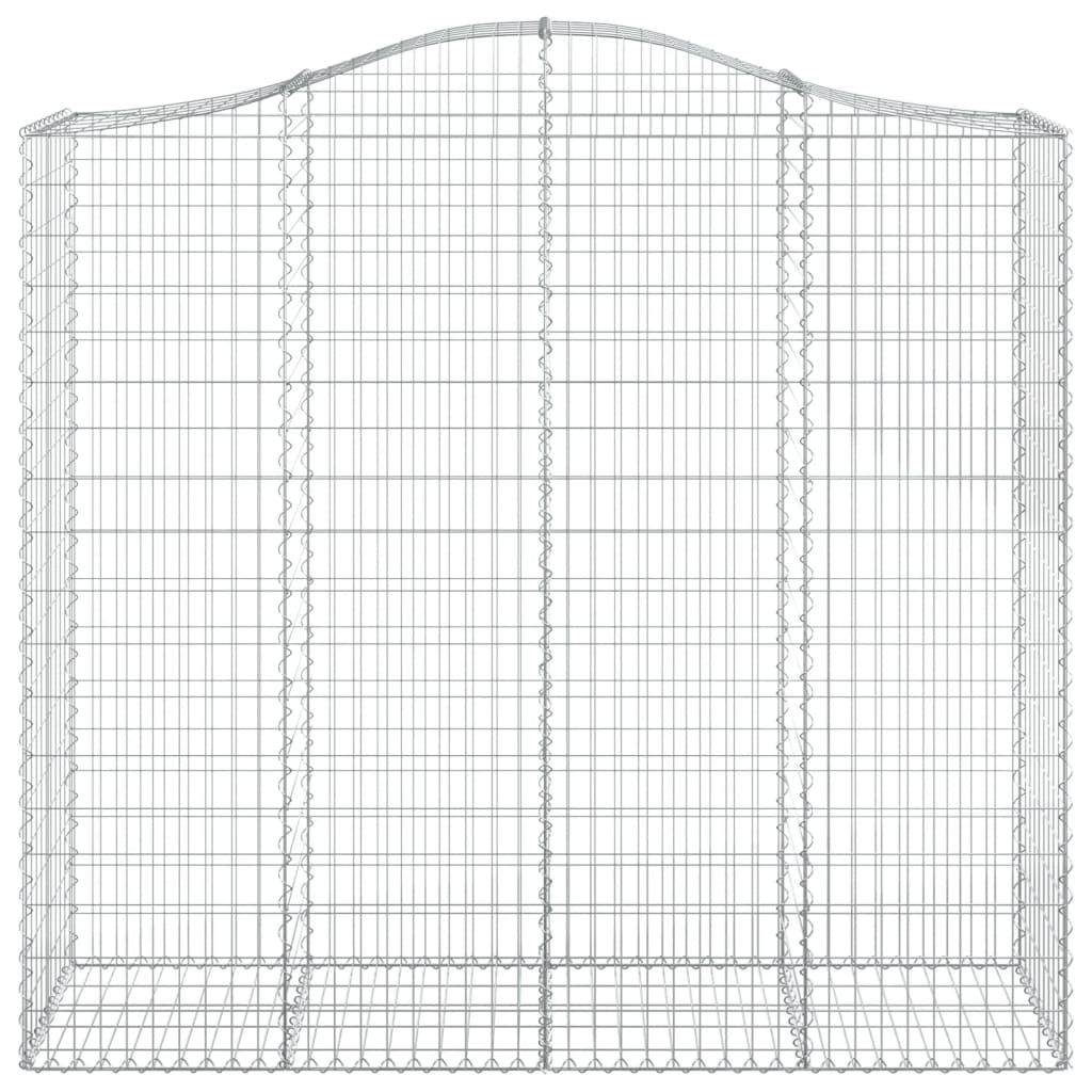 Paniers à gabions arqués 8 pcs 200x50x180/200 cm Fer galvanisé