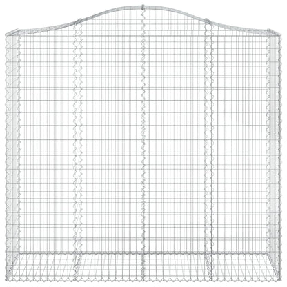 Paniers à gabions arqués 8 pcs 200x50x180/200 cm Fer galvanisé
