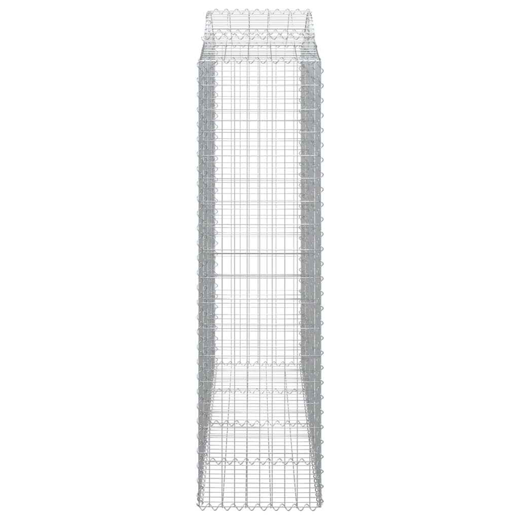 Paniers à gabions arqués 8 pcs 200x50x180/200 cm Fer galvanisé
