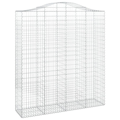Paniers à gabions arqués 4 pcs 200x50x220/240 cm Fer galvanisé