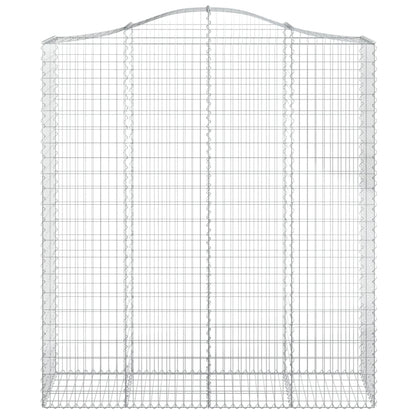 Paniers à gabions arqués 4 pcs 200x50x220/240 cm Fer galvanisé