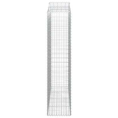 Paniers à gabions arqués 4 pcs 200x50x220/240 cm Fer galvanisé