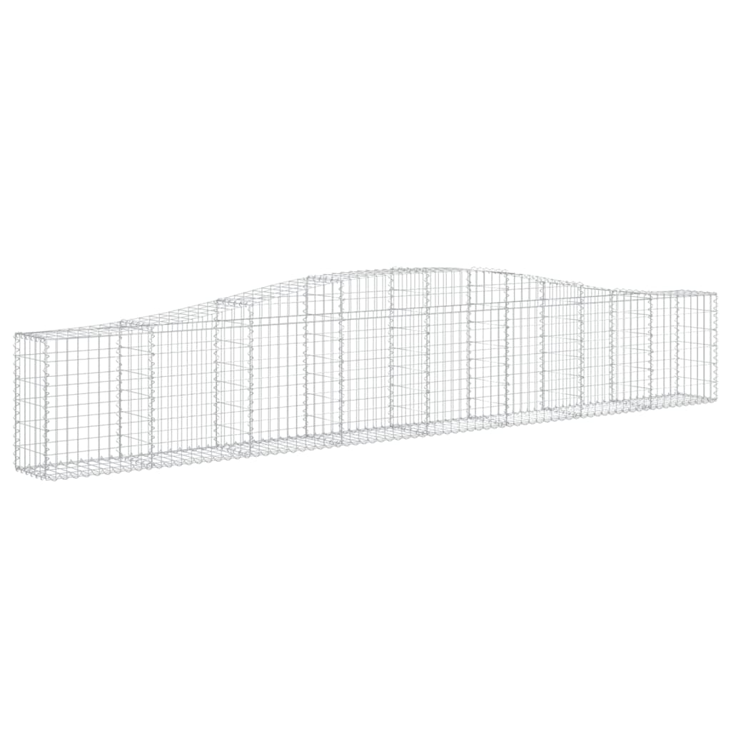 Paniers à gabions arqués 10 pcs 400x30x60/80 cm Fer galvanisé