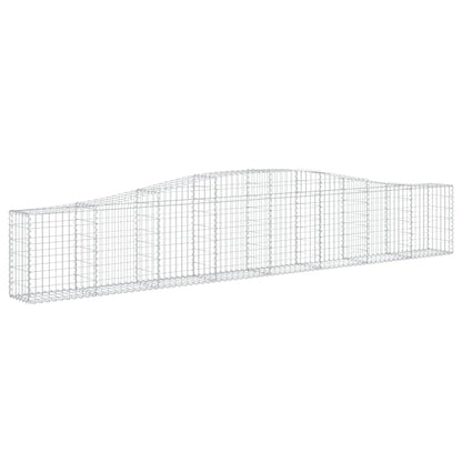 Paniers à gabions arqués 10 pcs 400x30x60/80 cm Fer galvanisé