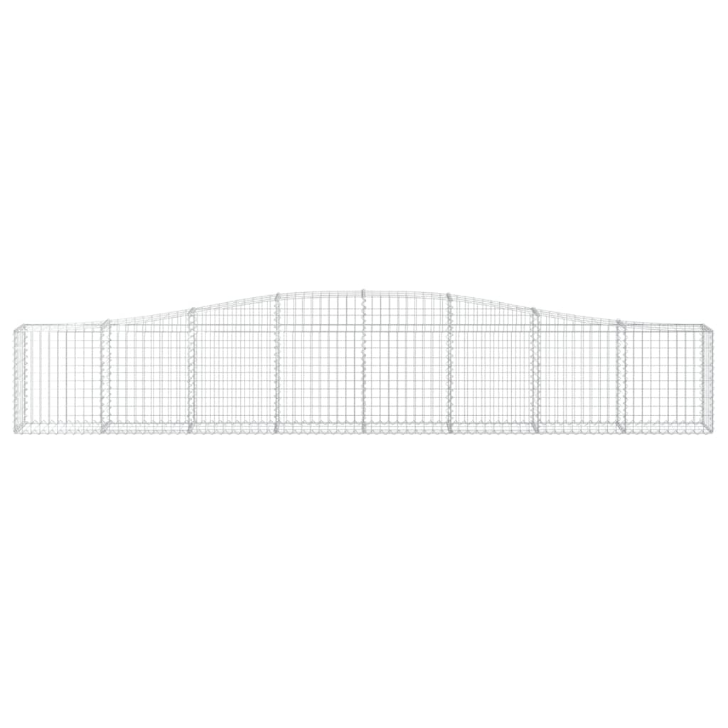 Paniers à gabions arqués 10 pcs 400x30x60/80 cm Fer galvanisé