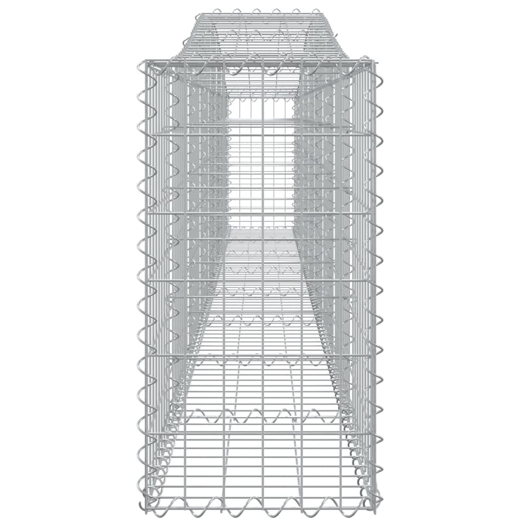 Paniers à gabions arqués 10 pcs 400x30x60/80 cm Fer galvanisé