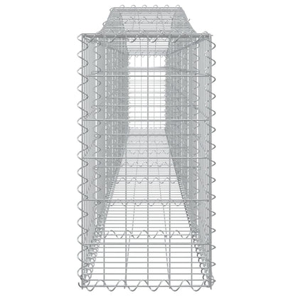Paniers à gabions arqués 10 pcs 400x30x60/80 cm Fer galvanisé