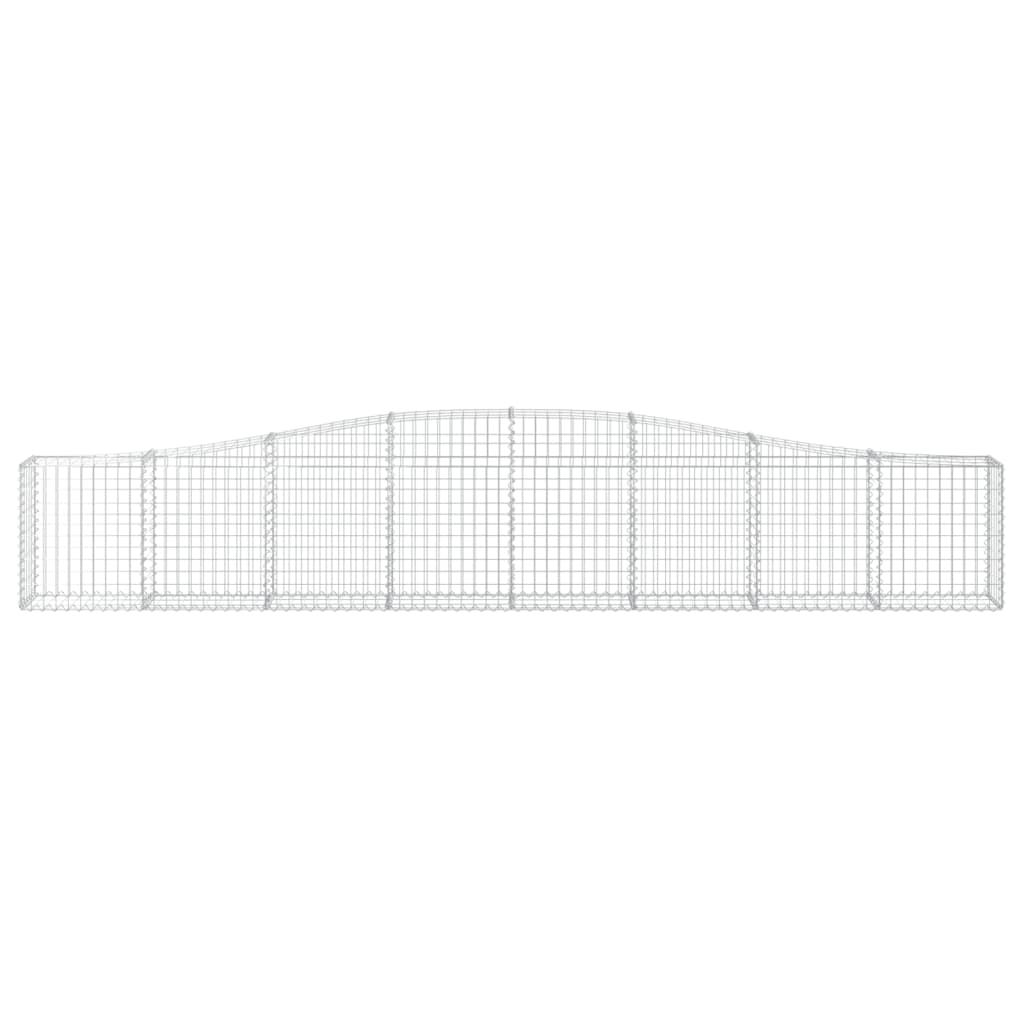 Paniers à gabions arqués 20 pcs 400x30x60/80 cm Fer galvanisé