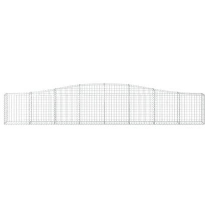 Paniers à gabions arqués 20 pcs 400x30x60/80 cm Fer galvanisé