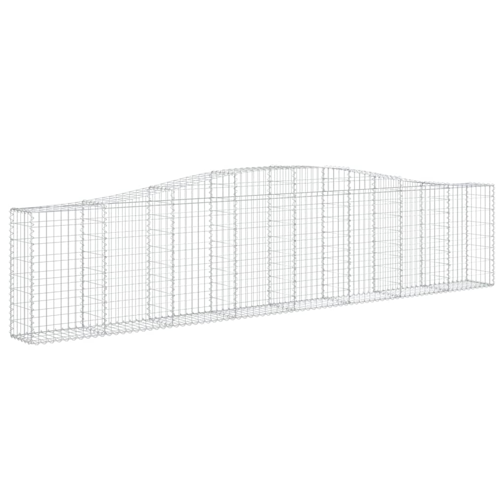 Paniers à gabions arqués 9 pcs 400x30x80/100 cm Fer galvanisé