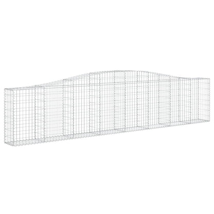 Paniers à gabions arqués 9 pcs 400x30x80/100 cm Fer galvanisé