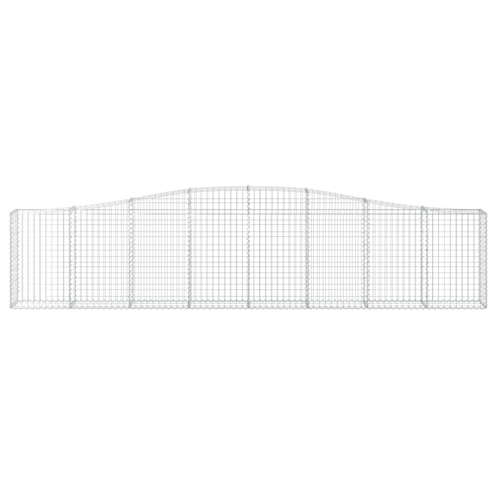 Paniers à gabions arqués 9 pcs 400x30x80/100 cm Fer galvanisé