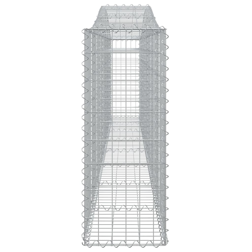 Paniers à gabions arqués 9 pcs 400x30x80/100 cm Fer galvanisé