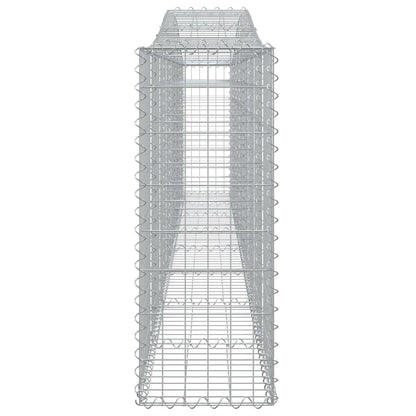 Paniers à gabions arqués 9 pcs 400x30x80/100 cm Fer galvanisé