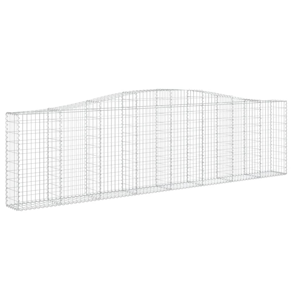 Paniers à gabions arqués 20 pcs 400x30x100/120 cm Fer galvanisé
