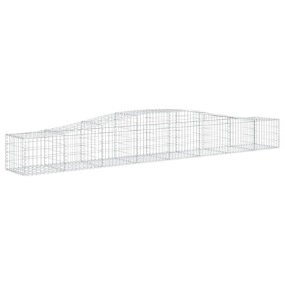 Paniers à gabions arqués 15 pcs 400x50x40/60 cm Fer galvanisé