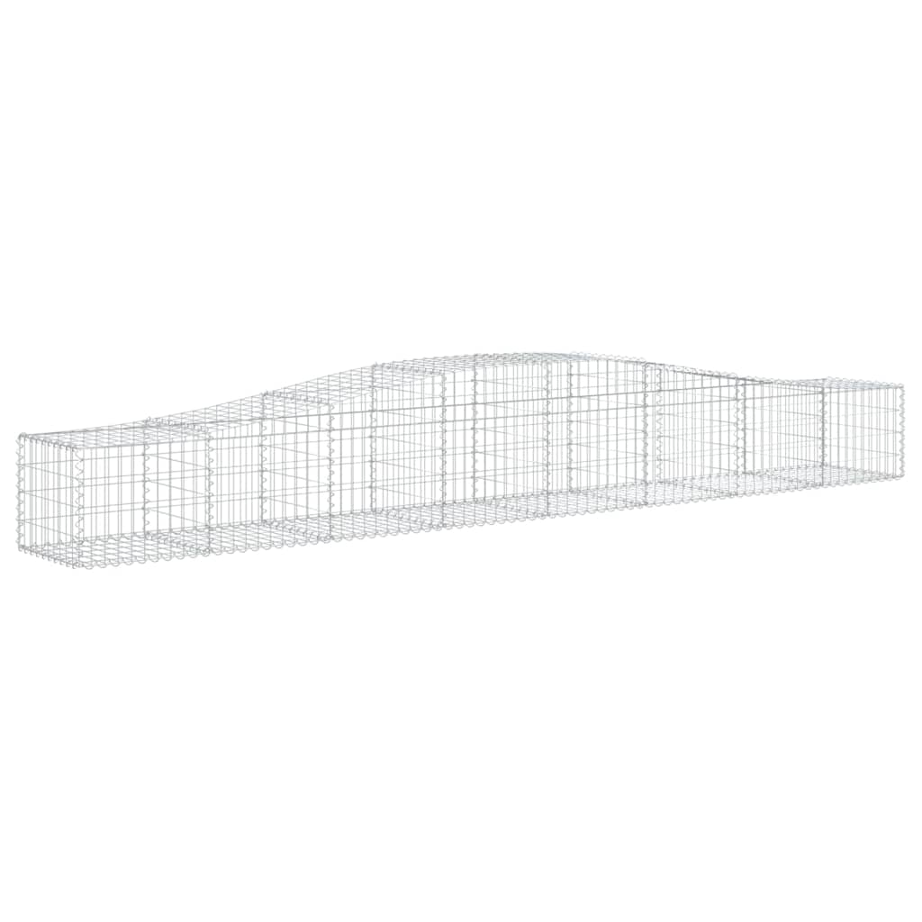 Paniers à gabions arqués 25 pcs 400x50x40/60 cm Fer galvanisé