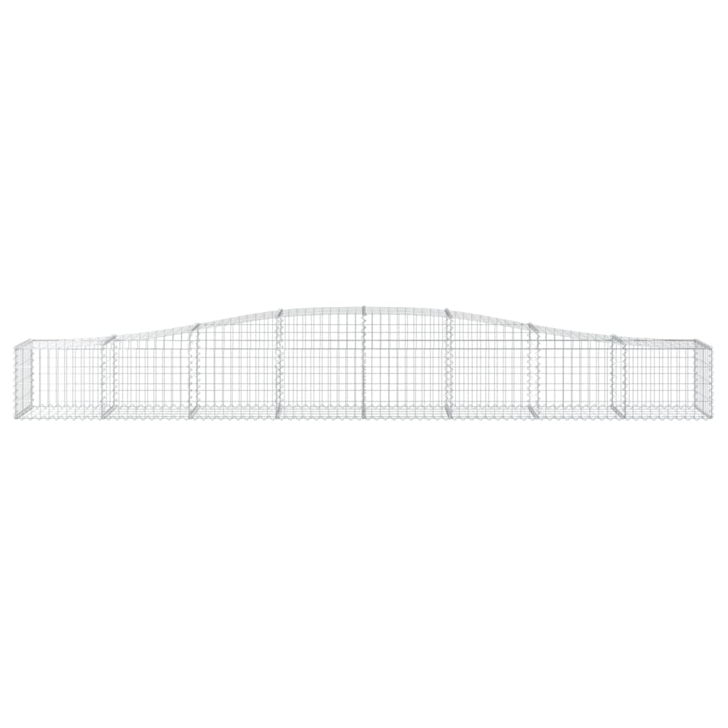 Paniers à gabions arqués 25 pcs 400x50x40/60 cm Fer galvanisé