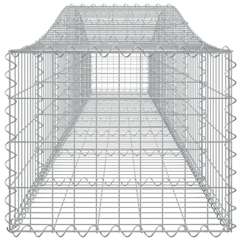 Paniers à gabions arqués 25 pcs 400x50x40/60 cm Fer galvanisé