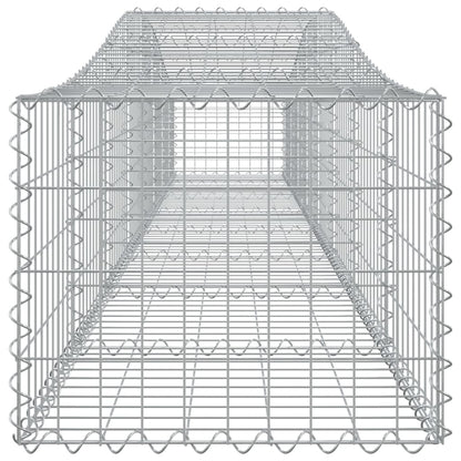 Paniers à gabions arqués 25 pcs 400x50x40/60 cm Fer galvanisé