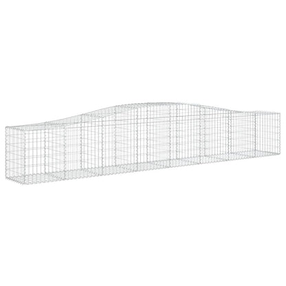 Paniers à gabions arqués 2 pcs 400x50x60/80 cm Fer galvanisé