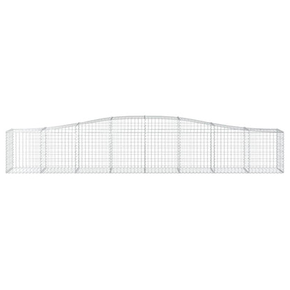 Paniers à gabions arqués 2 pcs 400x50x60/80 cm Fer galvanisé