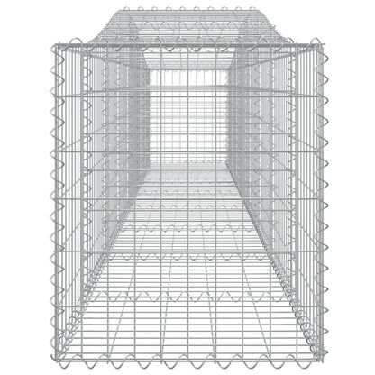 Paniers à gabions arqués 2 pcs 400x50x60/80 cm Fer galvanisé