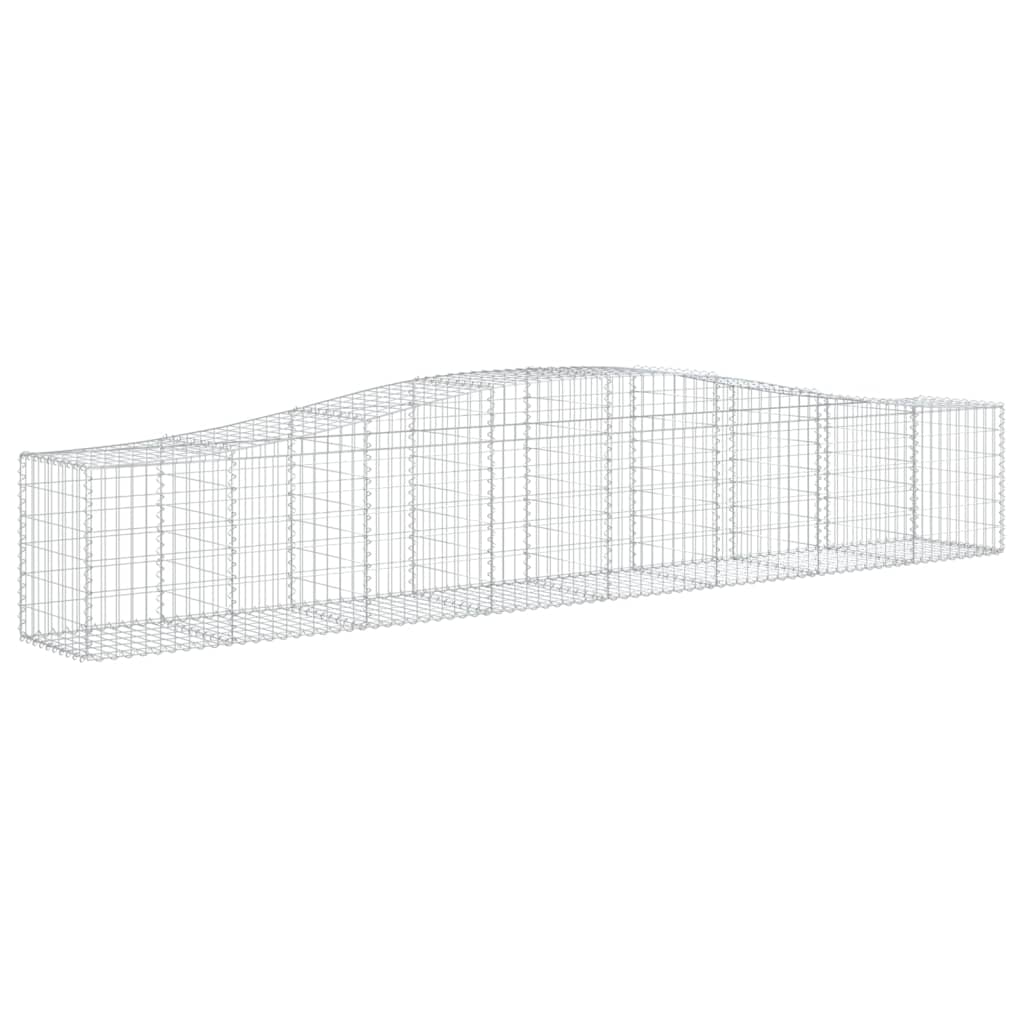 Paniers à gabions arqués 5 pcs 400x50x60/80 cm Fer galvanisé