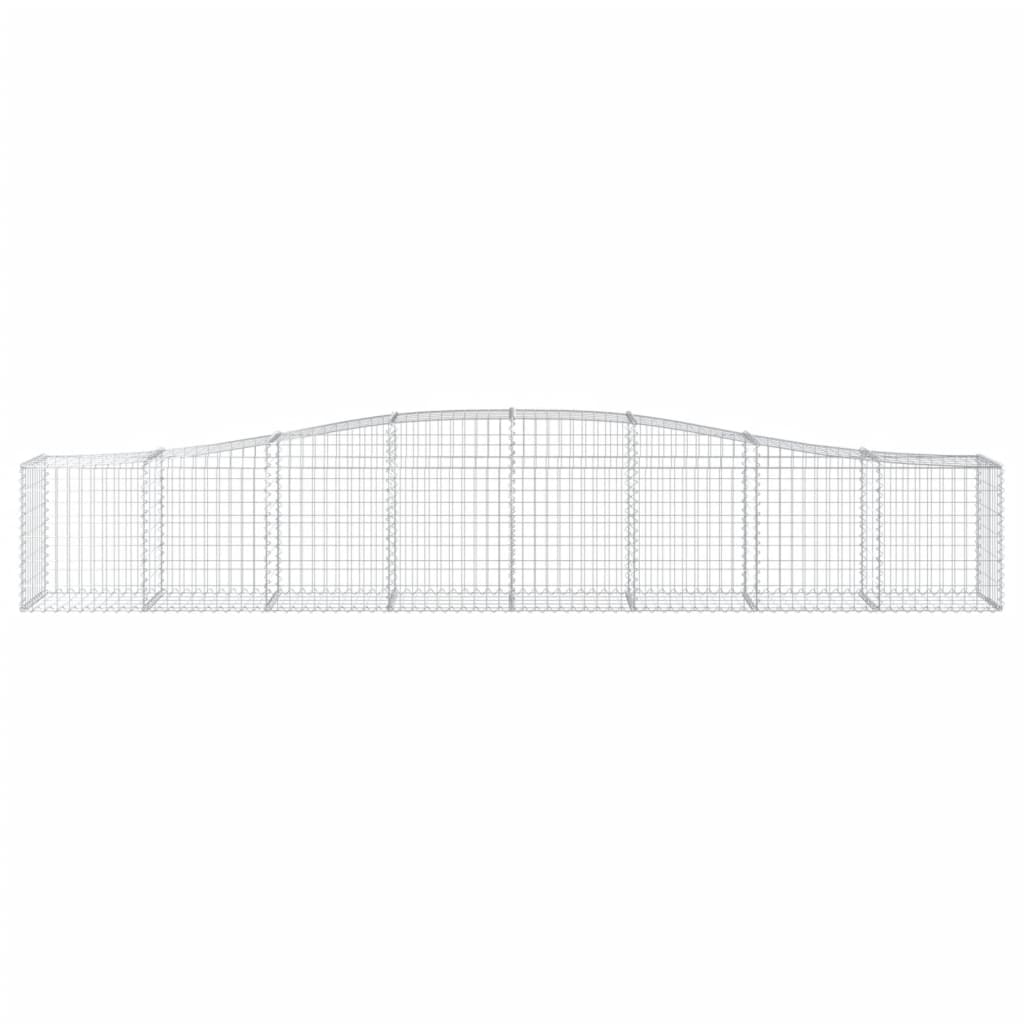 Paniers à gabions arqués 5 pcs 400x50x60/80 cm Fer galvanisé