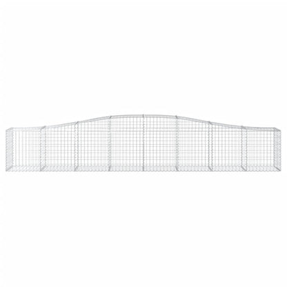 Paniers à gabions arqués 5 pcs 400x50x60/80 cm Fer galvanisé