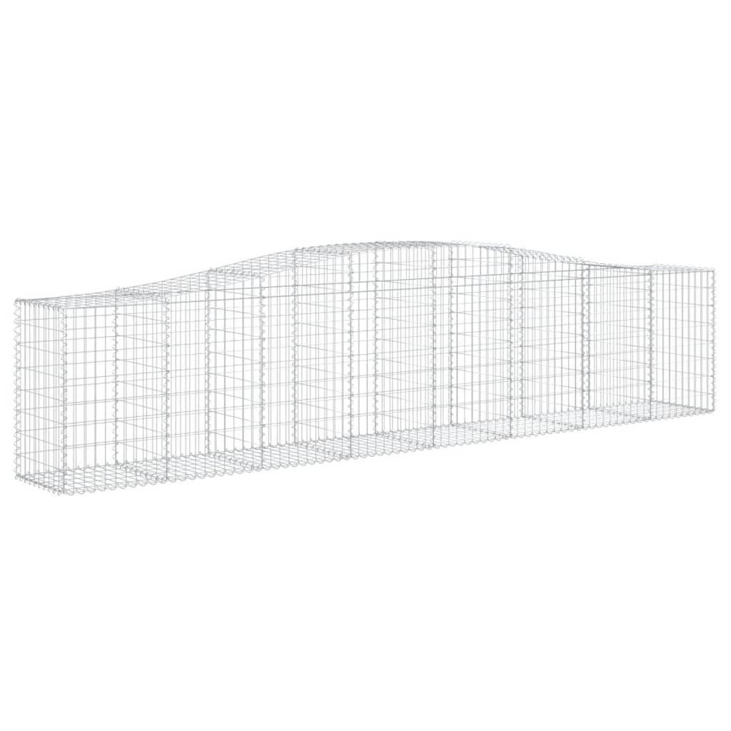 Paniers à gabions arqués 3 pcs 400x50x80/100 cm Fer galvanisé